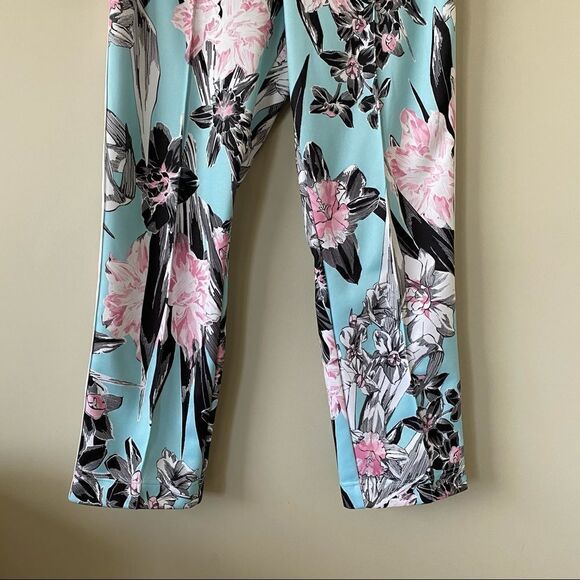 NIKE -Floral Femme Pink & Teal Ankle Track Pants - Picture 8 of 11